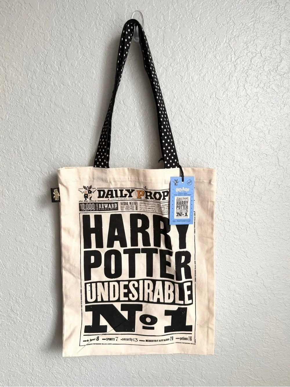 Harry Potter The Daily Prophet Undesirable N° 1 Tote Bag Cream Black Universal